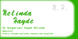 melinda hayde business card